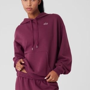 ALO Accolade Hoodie Size S in Wild Berry